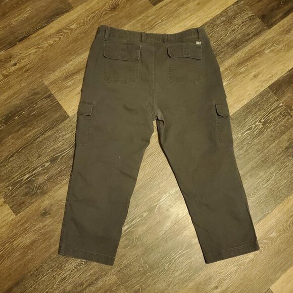 Women's Eddie Bauer Cargo Gray Pants, Size 16, Pockets, Button/Zip, Great Cond - Picture 3 of 3